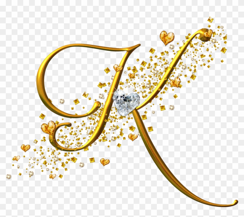Alfabeto Dorado Con Corazones Png - Imagenes De Letras Con Corazones #828624