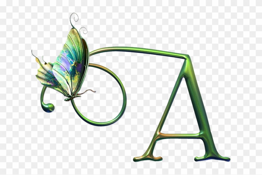 Alfabeto De Mariposas - Letra A Con Mariposas #828625