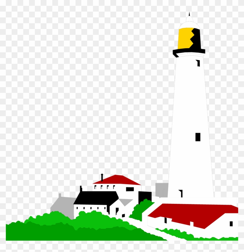 Illustration Of A Lighthouse And Small Buildings - Illustration #828631