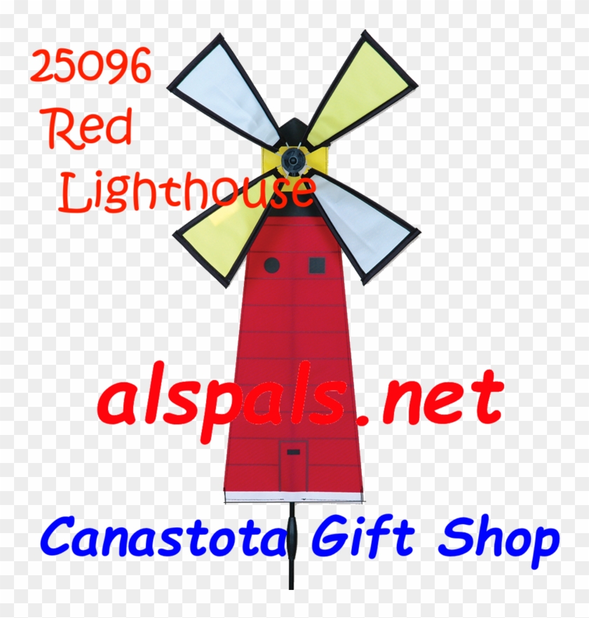Red Lighthouse Petite & Whirly Wing Spinner Upc - Premier Hatteras Lighthouse Petite Wind Spinner 25093 #828701