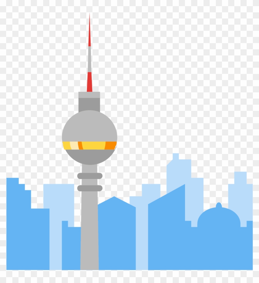 Berlin Tv Tower Icon - Berlin Television Tower Cartoon #828733