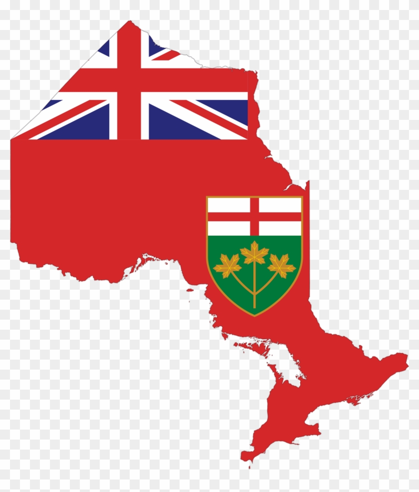 Flag-map Of Ontario - Ontario Flag Png #828805