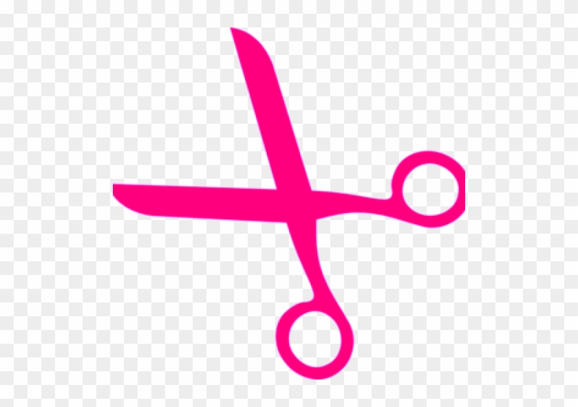 Cropped Pink Hair Scissors Md - Hair Salon Scissors Clipart #828879