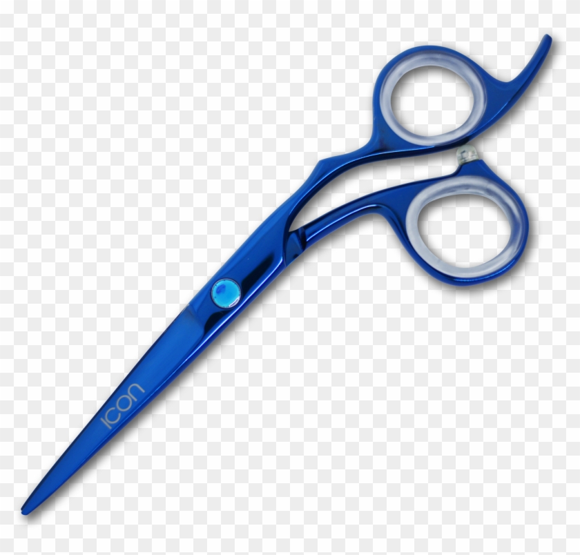 Icon 6" Blue Crane Titanium Coated Hair Cutting Shears - Scissors #828899