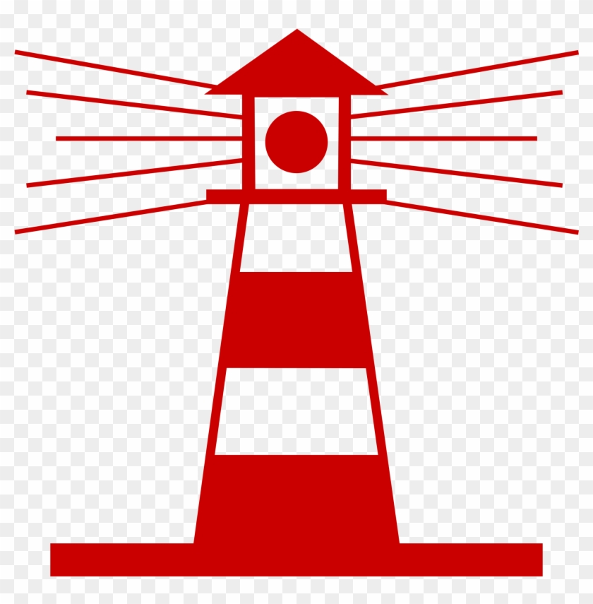 Open - Lighthouse Icon Red #828917