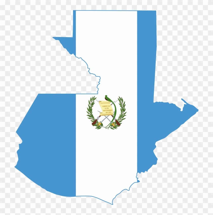 Flag Map Of Guatemala - Guatemala Png #829031