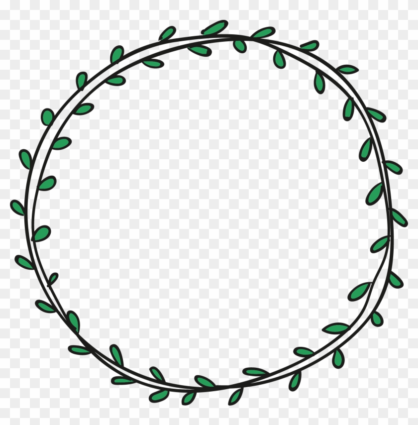 Download Scalable Vector Graphics - Circle Leaf Border Png - Free ...