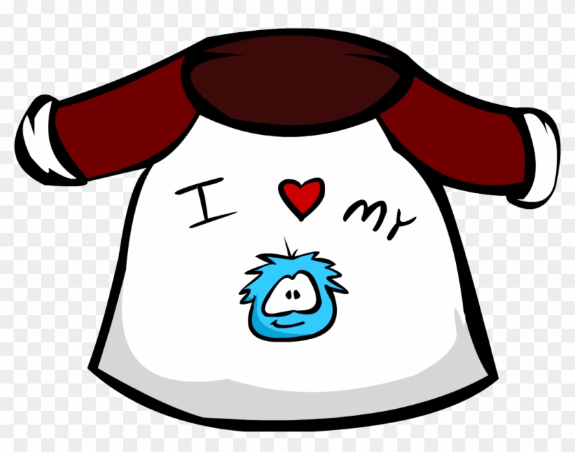 Old I Love My Puffle T-shirt - Club Penguin Blue Puffle #829166