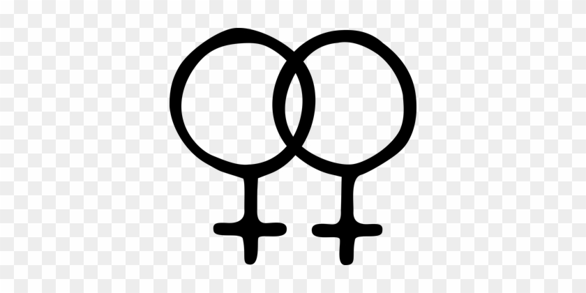 Female Feminine Flat Gender Homosexual Hom - Lesbian Symbol #829168