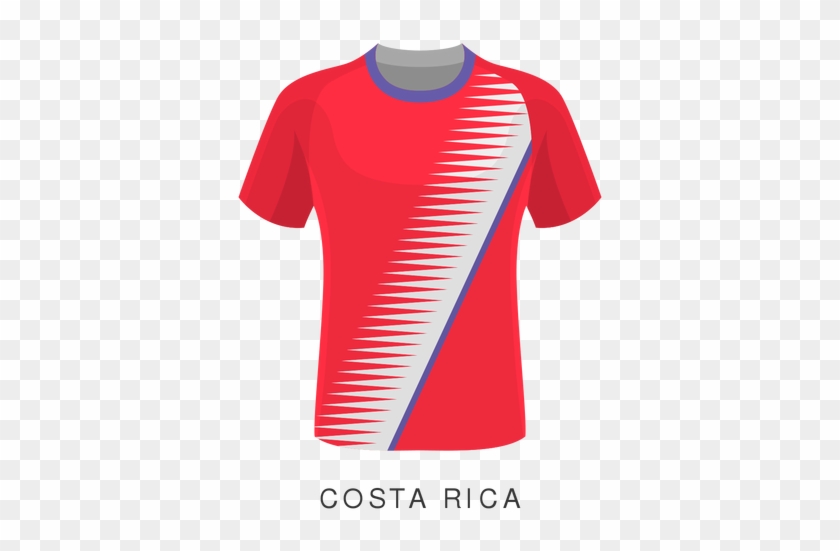 Costa Rica World Cup Football Shirt Cartoon Transparent - Kofda Png #829242
