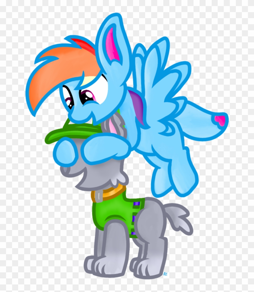 Paw Patrol Rocky And Rainbow Eevee By Rainboweevee-da - Cartoon #829396