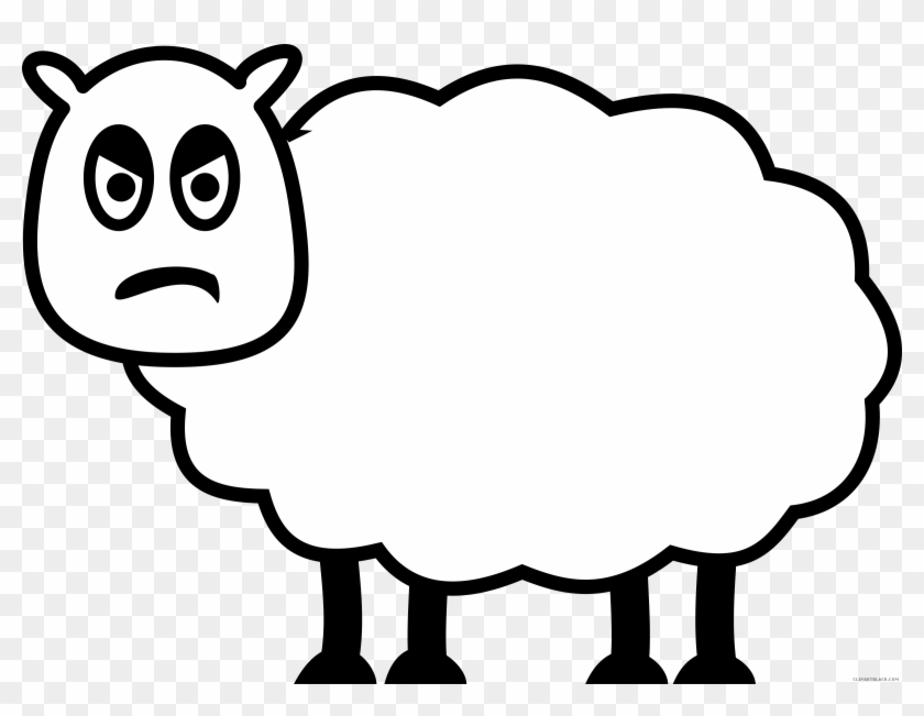 Sheep Outline Animal Free Black White Clipart Images - Sheep #829451