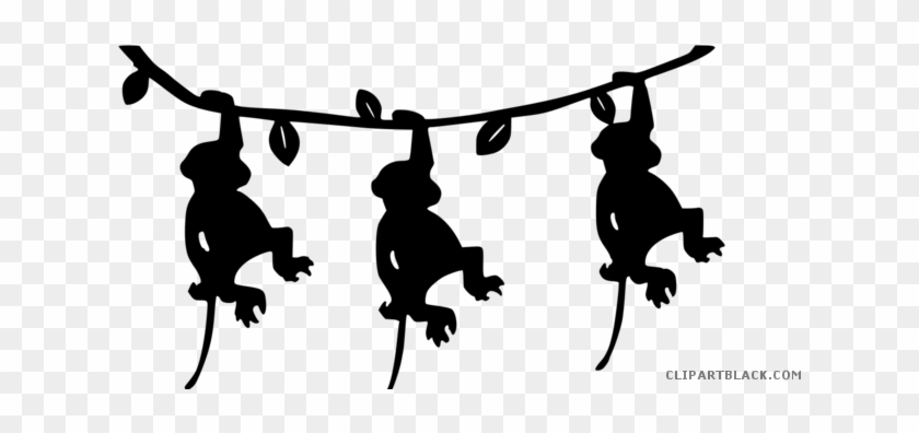 Monkey Silhouette Animal Free Black White Clipart Images - Monkey Silhouette Png #829464