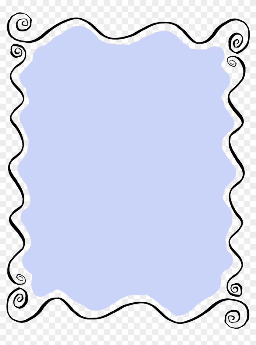 Label Frame Doodle Wavy Art Lines Printable Digital - Swirl Transparent Frame #829475