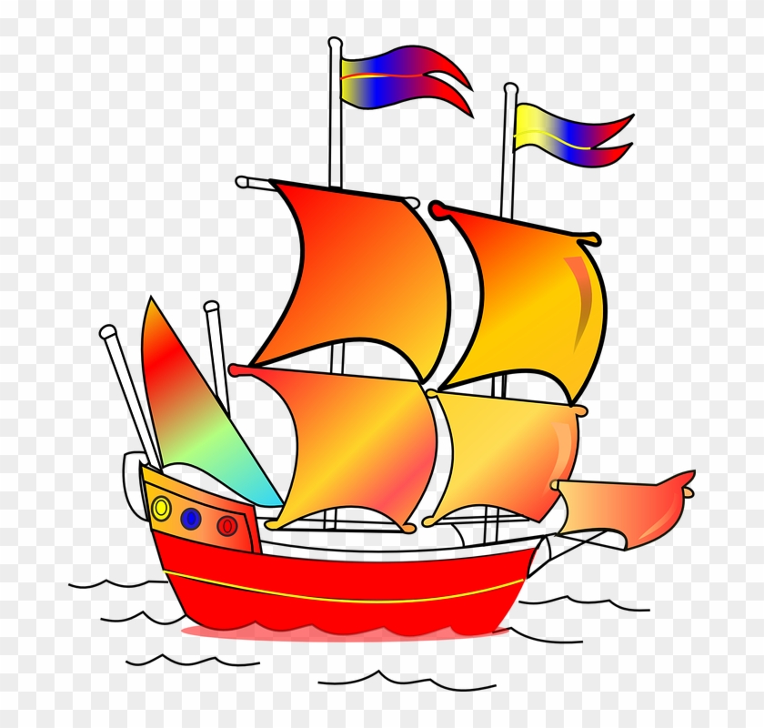 Sailing Ship Clipart Eye - Gambar Kapal Layar Kartun #829589