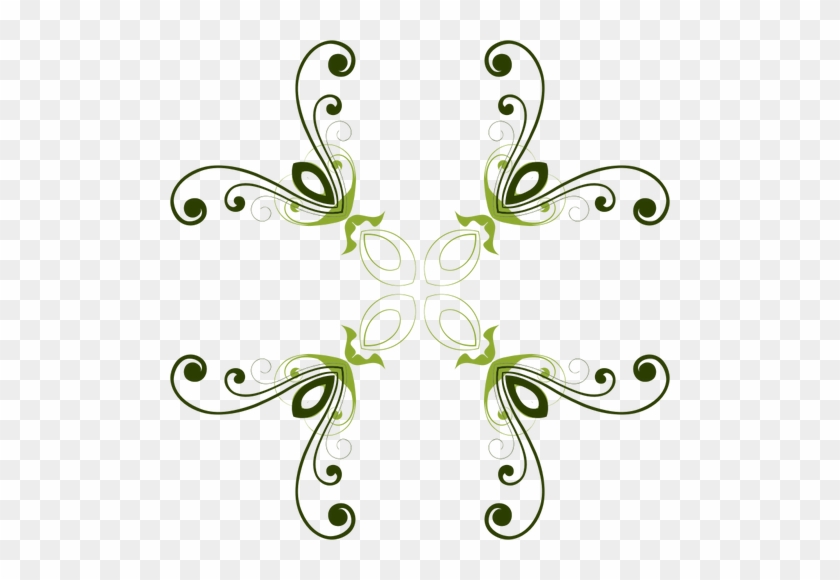 Green Flower Shape Vector Graphics - Flower Design In Png #829810