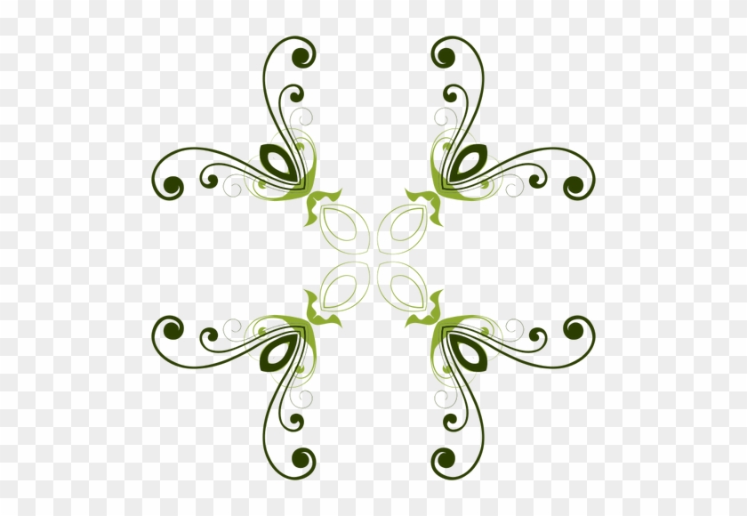 Green Flower Shape Vector Graphics - Flower Design In Png #829810