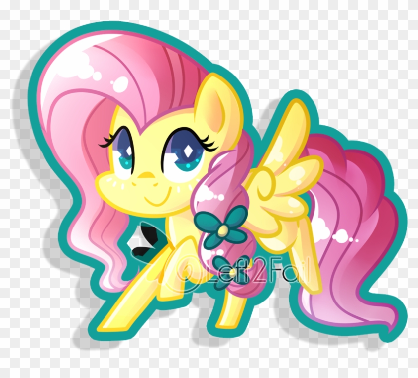 Chibi Crystal Fluttershy By Left2fail - Cartoon #829943