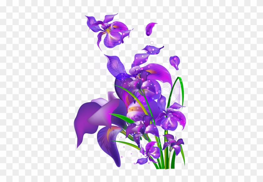Purple Iris - Сиреневые Цветы Клипарты #830033