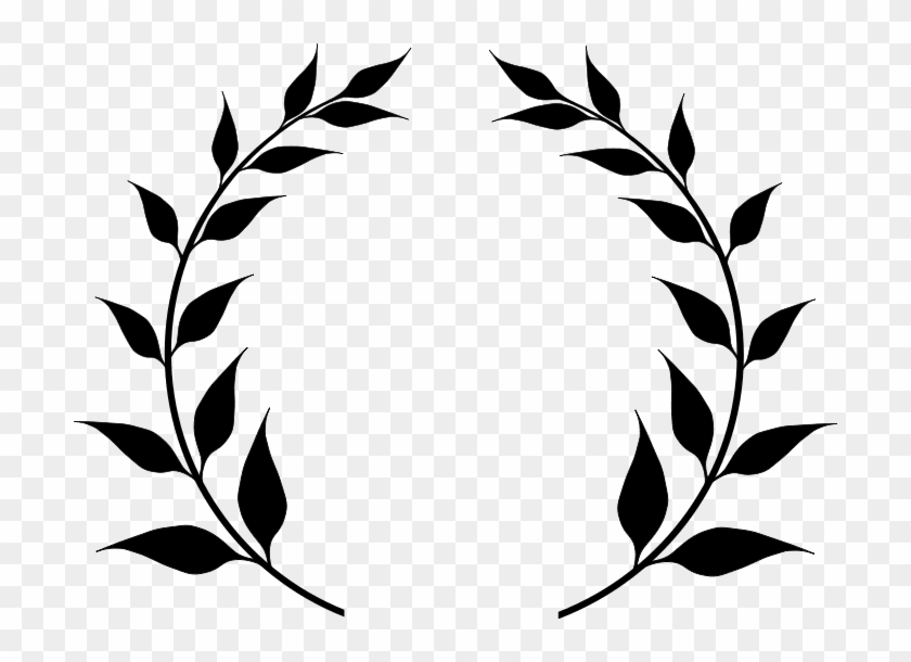Black And White Trophy Clipart - Olive Branch Clip Art #830140