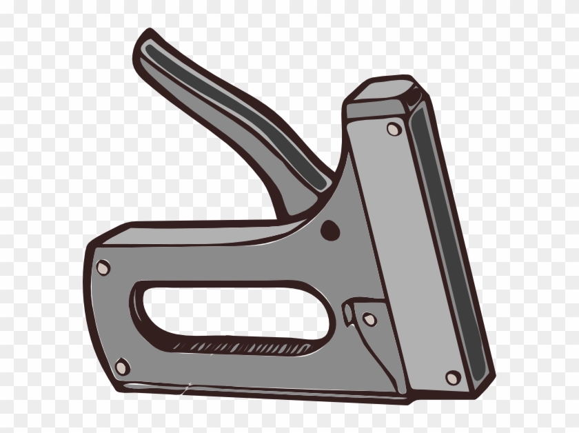 Stapler Clip Art At Clker - Staple Gun Transparent #830238