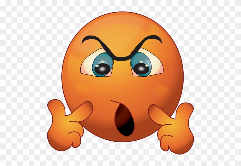 Angry Smiley Emoticon Clipart Royalty Free Public Domain - Orange Emoticon #830295