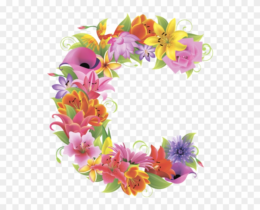 Английский Алфавит, Буква C, Цветочный Алфавит, Цветы, - Letter C In Flowers #830481