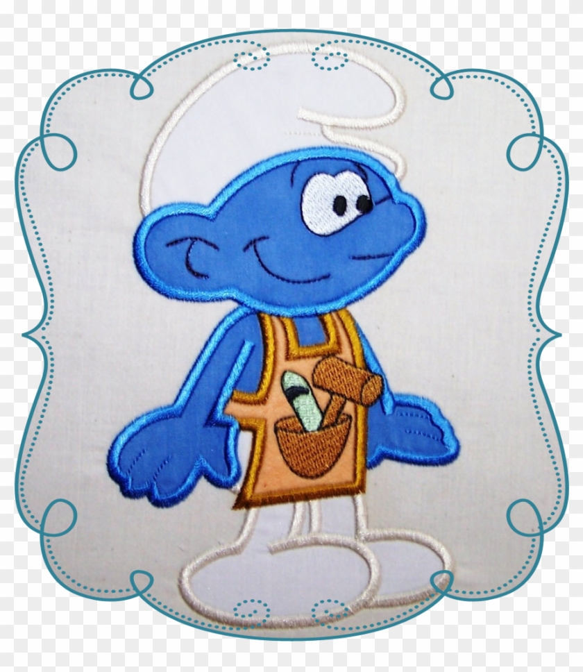 Smurf Applique Machine Embroidery Design Pattern-instant - Embroidery #830704
