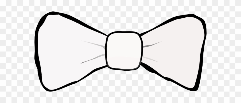 White Cartoon Bow Tie Cartoon - White Bow Tie Vector #830709