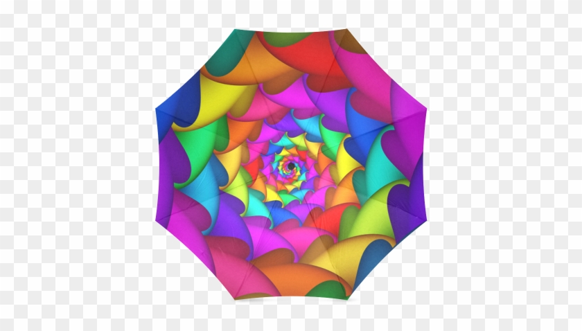 Psychedelic Rainbow Spiral Umbrella Foldable Umbrella - Interestprint Designed Laptop Shoulder Bag Psychedelic #830774