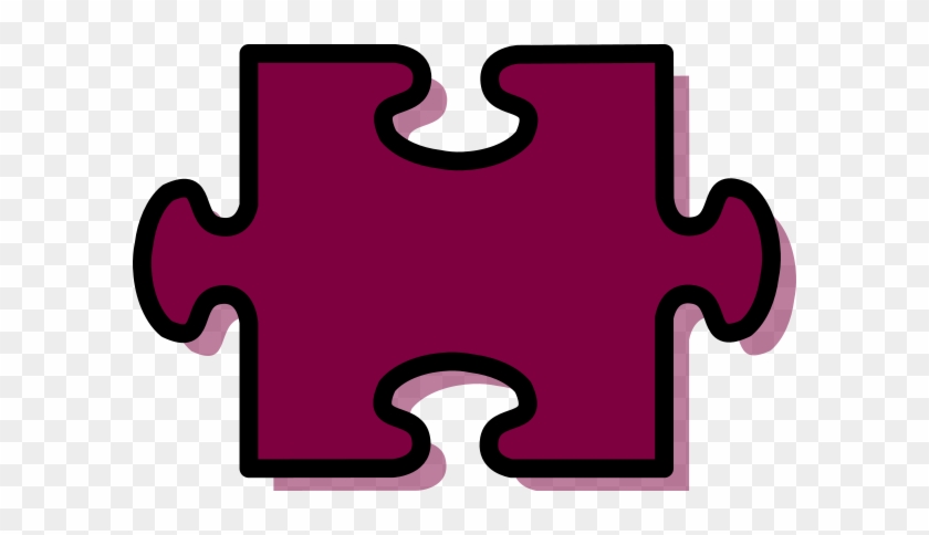 Piece Of Puzzle Purple Clip Art At Clker - Puzzle Pieces Clip Art #830812