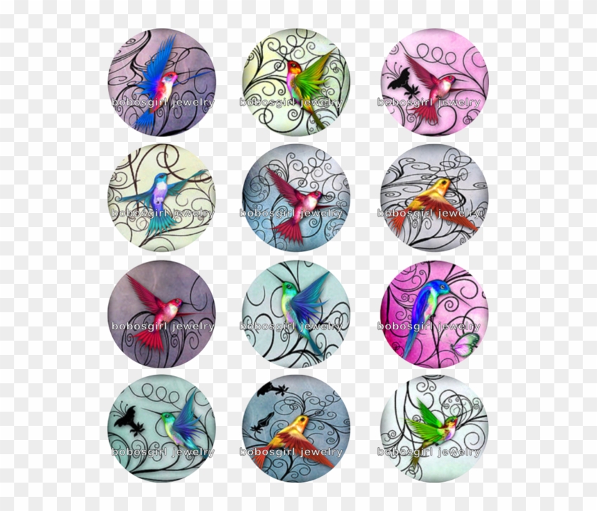12pcs/lot High Quality Insect Butterfly Dragonfly 18mm - Whimsical Birds Silver Square Necklace Keyring V3 #830886