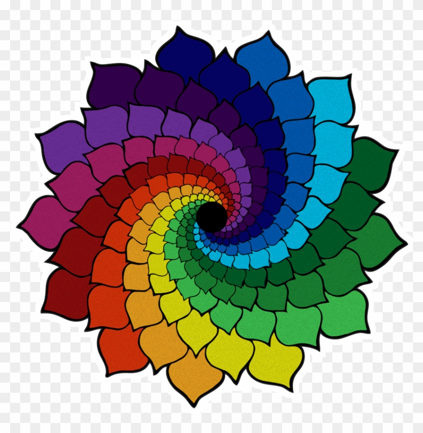 Adesivo Mandala Flor Arco-íris / Rainbow Flower Mandala - Rainbow #830917