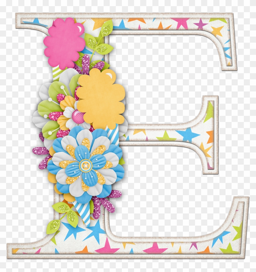 Alfabeto Colores Y Flores - Letras Con Flores Png #830926
