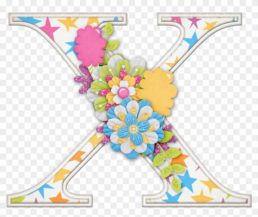 Alfabeto Colores Y Flores - Letras Mayusculas Con Flores #830937