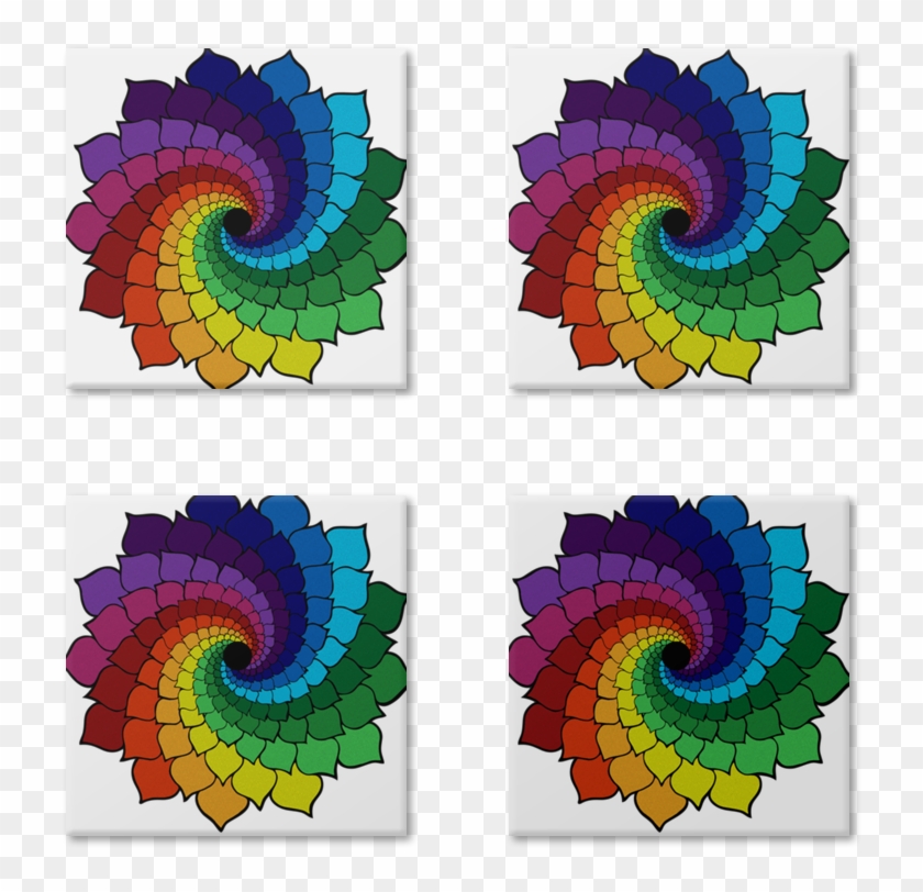 Magneto Mandala Flor Arco-íris / Rainbow Flower Mandala - Rainbow #830939
