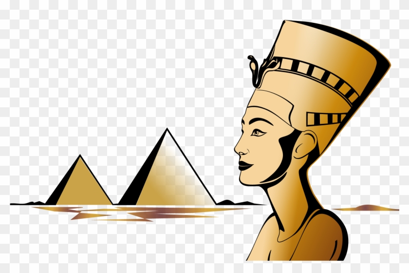 Egyptian Pyramids Nefertiti Bust Ancient Egypt Pharaoh - Pharaoh Vector Frame Png #831269
