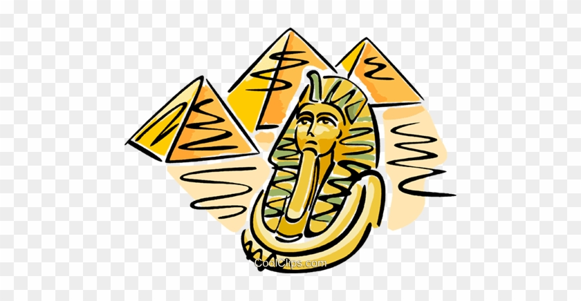 Pyramids With Pharaoh's Mask - Ägypten Pyramiden Clipart #831329