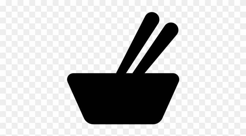 Bowl And Chopsticks Vector - Scalable Vector Graphics #831510