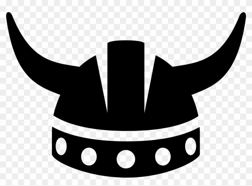 Black & White Viking Computer Icons Helmet Clip Art - Viking Helmet Icon #831553