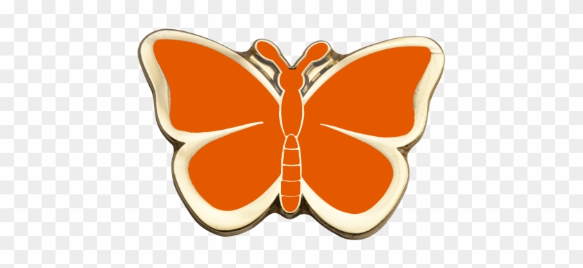 Butterfly Pins Available In Orange, Yellow, Purple, - Butterfly #831580