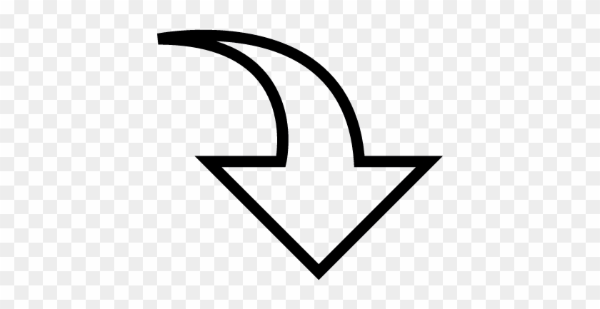 Curved Arrow Pointing Down Vector - Curved Arrow Pointing Down #831753