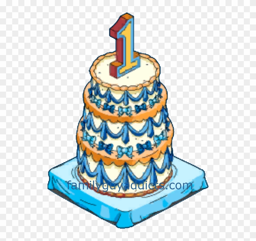 1 Year Anniversary Cake - Birthday Cake 1 Png #831942