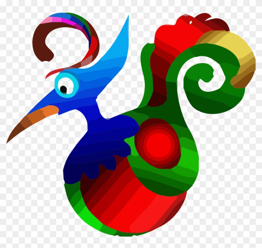 Colorful Bird Object Clipart Png - Bird Of Paradise Clipart #831978