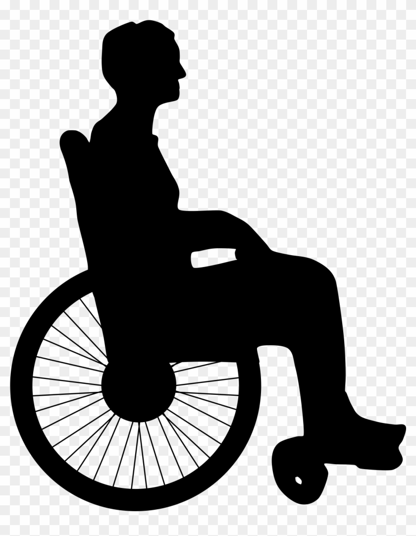 Silhouette Wheelchair At Getdrawings Com Free For Personal - Wheel Chair Silhouette #832075