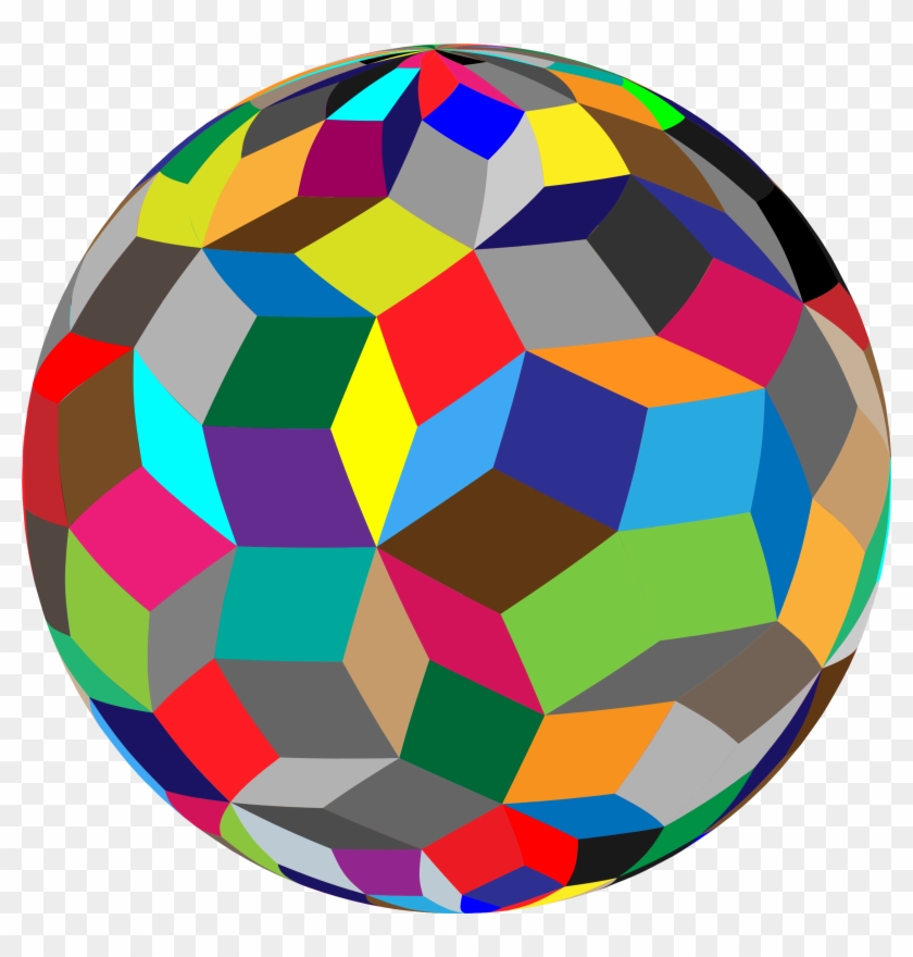 This Free Icons Png Design Of Colorful Geometric Sphere - Sphere Geometric #832142