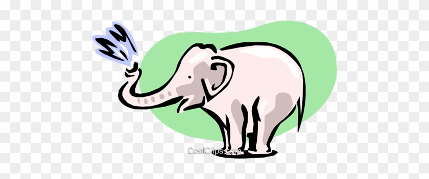 Elephant Squirting Royalty Free Vector Clip Art Illustration - Clip Art #832221