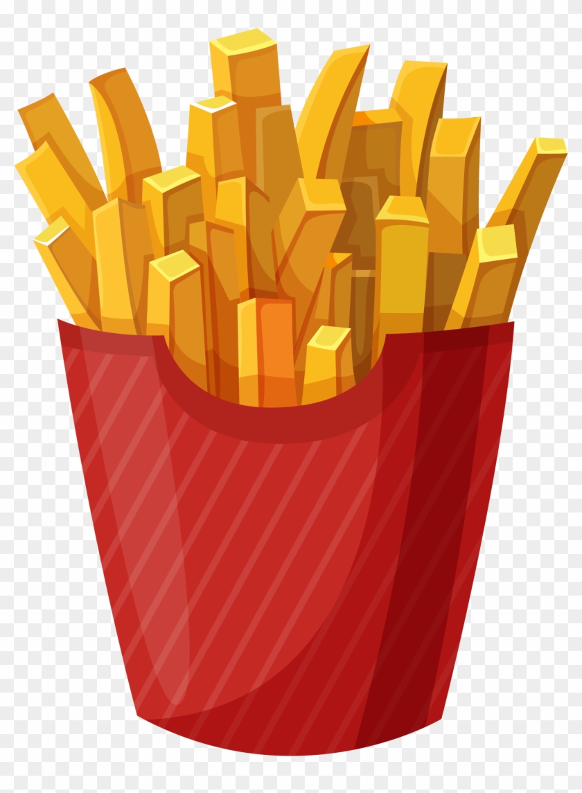 French Fries Clipart Junk Food - Foods Theme Adult Coloring Book [book] #832234