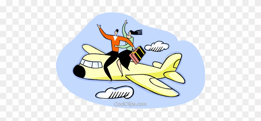 Ride On Top Of Airplane Cartoon #832280
