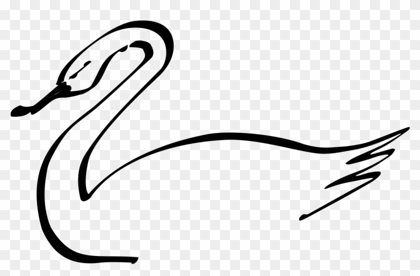 Swan - Swan Simple Drawing #832328